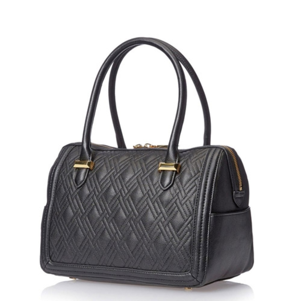 SNOB ESSENTIALS Quilted Satchel - Dual Top Handle